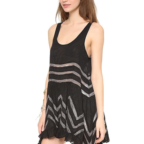 Voile and lace trapeze slip - Picture 3 of 4